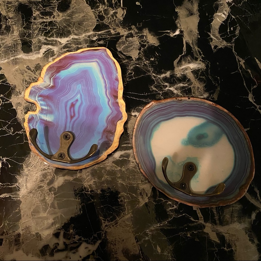 Geode Wall Hooks - Set of 2